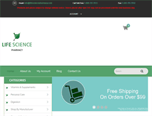 Tablet Screenshot of lifesciencepharmacy.com